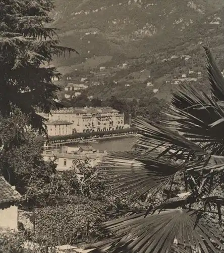 ALTE POSTKARTE LUGANO MONTE BRÈ Palme palm Tessin Suisse Schweiz Helvetia postcard cpa Ansichtskarte AK