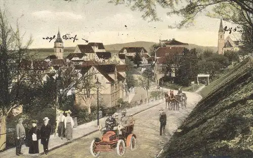 ALTE POSTKARTE BACKNANG PANORAMA 1905 AUTO KUTSCHE car voiture postcard cpa Ansichtskarte AK