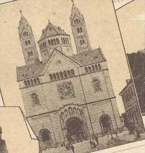 ALTE POSTKARTE SPEYER PFÄLZISCHES TAPETEN- UND LINOLEUM VERSANDT GESCHÄFT WILH. STRASSER Lautenschläger AK Ansichtskarte