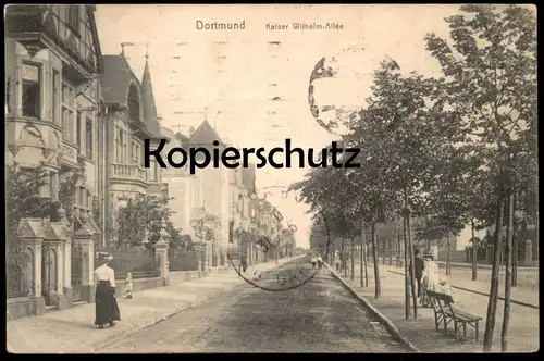 ALTE POSTKARTE DORTMUND KAISER WILHELM-ALLEE 1912 Ruhrallee Kind child enfant Ansichtskarte AK cpa postcard
