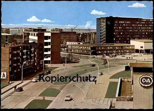ÄLTERE POSTKARTE SALZGITTER-LEBENSTEDT MIT KARMANN GHIA MODEHAUS C&A Albert-Schweitzer-Strasse Autos Auto Ansichtskarte