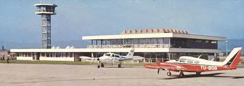 ÄLTERE POSTKARTE FLUGHAFEN SARAJEVO CESSNA Airport Aeroport Aéroport Avion Airline Sarajewo Bosnien Bosne & Herzegowine