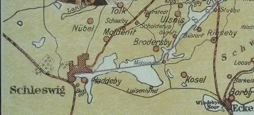 ALTE POSTKARTE KAPPELN SCHLEI DER SCHÖNSTE MEERBUSEN NORDEN BOREN RIESBY BORBY SCHLESWIG ECKERNFÖRDE Landkarte map cpa