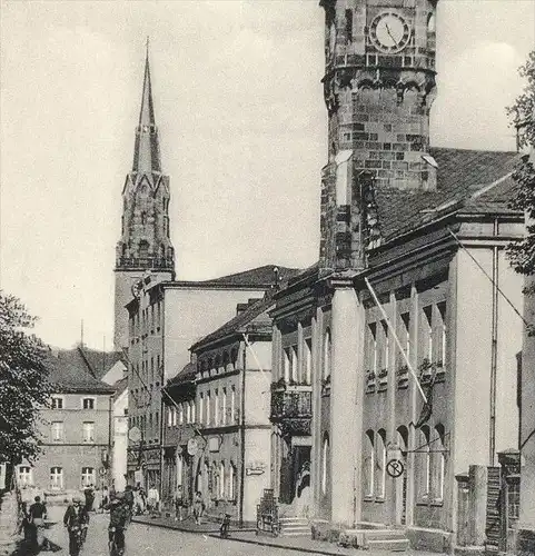 ÄLTERE POSTKARTE SELB IN BAYERN RATHAUS UND STADTKIRCHE Kirche church église iglesia municipio Ansichtskarte AK postcard