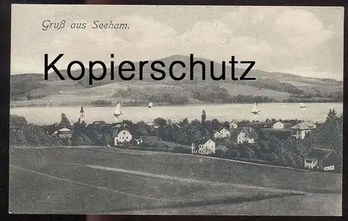 ALTE POSTKARTE GRUSS AUS SEEHAM OBERTRUMER SEE bei Mattsee Österreich Austria Autriche Ansichtskarte postcard cpa