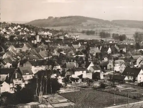 ÄLTERE POSTKARTE SINGEN BEI PFORZHEIM PANORAMA Totale Total mit Bahnstrecke railway track Ansichtskarte AK cpa postcard