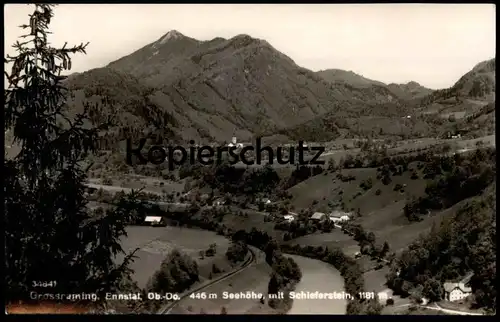 ALTE POSTKARTE GROSSRAMING 1942 ENNSTAL MIT SCHIEFERSTEIN Gross-Raming bei Steyr Oberösterreich Österreich Austria cpa