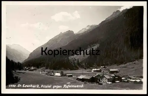 ALTE POSTKARTE SANKT LEONHARD ST. PITZTAL 1933 GEGEN ROFELEWAND Bezirk Imst, Tirol Austria Österreich Autriche postcard