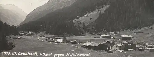 ALTE POSTKARTE SANKT LEONHARD ST. PITZTAL 1933 GEGEN ROFELEWAND Bezirk Imst, Tirol Austria Österreich Autriche postcard
