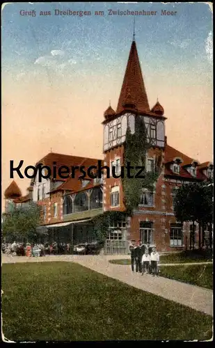 ALTE POSTKARTE GRUSS AUS DREIBERGEN 1919 AM ZWISCHENAHNER MEER Bad Zwischenahn Niedersachsen enfants pupil children