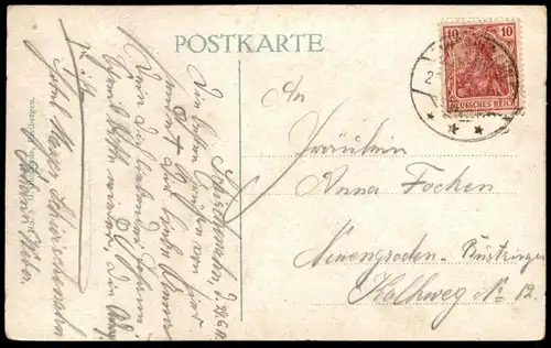 ALTE POSTKARTE GRUSS AUS DREIBERGEN 1919 AM ZWISCHENAHNER MEER Bad Zwischenahn Niedersachsen enfants pupil children