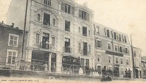 ALTE POSTKARTE CONTREXÉVILLE VOSGES HOTEL HARMAND 1905 Coiffeur carrosse cpa postcard AK Ansichtskarte