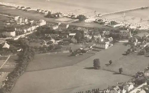 ALTE POSTKARTE OSTSEEBAD DAHME IN HOLSTEIN FLIEGERAUFNAHME LUFTBILD FREIGABE DURCH RLM Reichsluftfahrtministerum Ostsee