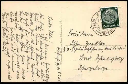 ALTE POSTKARTE PARTIE VOM DIEBEL-SEE VERLAG HANS V. STROM BRIESENHORST STEMPEL BRIESENHORST VIETZ OSTBAHN Brzezno polska