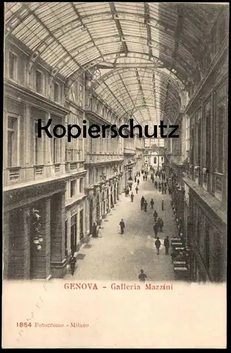 ALTE POSTKARTE GENOVA GALLERIA MAZZINI Genua Galerie Architektur architecture Italia Italien cpa postcard Ansichtskarte