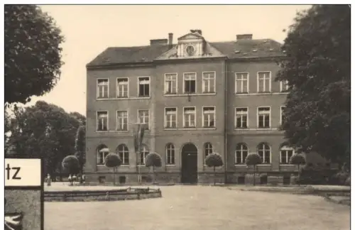 ÄLTERE POSTKARTE GÖSSNITZ THÜRINGEN FACHWERK Wappen Gößnitz AK Ansichtskarte postcard cpa
