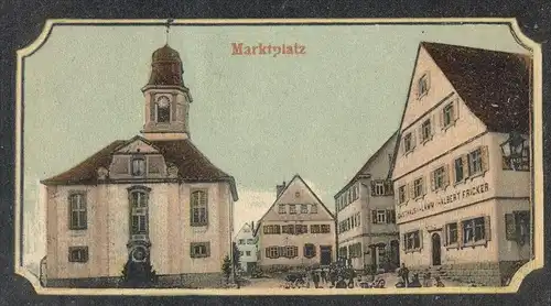 ALTE POSTKARTE GERABRONN 1906 MOLKEREI MIT WÜRTTEMBERGISCHER MOLKEREISCHULE TOTAL MARKTPLATZ creamery beurrerie laiterie