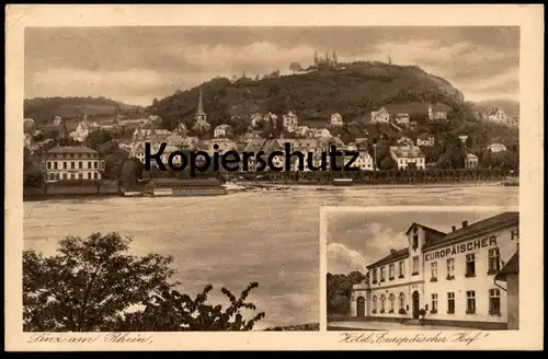 ALTE POSTKARTE LINZ AM RHEIN HOTEL EUROPÄISCHER HOF BESITZER A. BRÖHL 1927 Ansichtskarte AK cpa postcard
