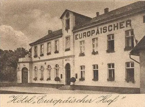 ALTE POSTKARTE LINZ AM RHEIN HOTEL EUROPÄISCHER HOF BESITZER A. BRÖHL 1927 Ansichtskarte AK cpa postcard