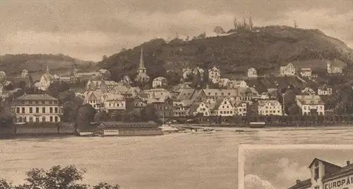 ALTE POSTKARTE LINZ AM RHEIN HOTEL EUROPÄISCHER HOF BESITZER A. BRÖHL 1927 Ansichtskarte AK cpa postcard