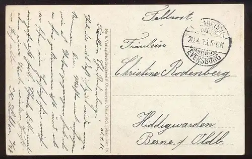 ALTE POSTKARTE OSNABRÜCK EVERSBURG SCHIESSSTAND WACHE SOLDATEN 1916 Soldat Uniform uniforme Ansichtskarte cpa postcard