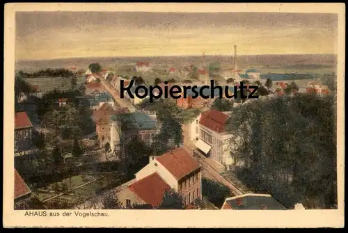 ALTE POSTKARTE AHAUS AUS DER VOGELSCHAU PANORAMA Totalansicht Total 1921 Ansichtskarte AK cpa postcard