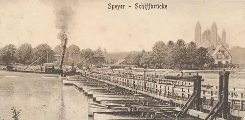 ALTE POSTKARTE SPEYER SCHIFFBRÜCKE DAMPFER steam ship bateau à vapeur Frachtschiff cargo freight Schiff Ansichtskarte AK