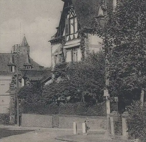 ALTE POSTKARTE IDSTEIN IM TAUNUS WIESBADENER STRASSE UND KAISERLICHES POSTAMT Post Kinderwagen Ansichtskarte AK postcard