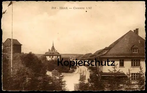 ALTE POSTKARTE IDAR CASERNE 1/47 Quartier Strasbourg Kaserne francaise casern Idar-Oberstein Ansichtskarte cpa postcard
