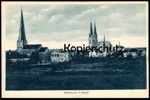 ALTE POSTKARTE BILLERBECK IN WESTFALEN PANORAMA GESAMTANSICHT TOTALANSICHT cpa postcard AK Ansichtskarte