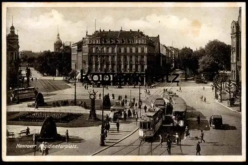 ALTE POSTKARTE HANNOVER AEGIDIENTORPLATZ 1932 Straßenbahn tramway tram Ansichtskarte AK cpa postcard