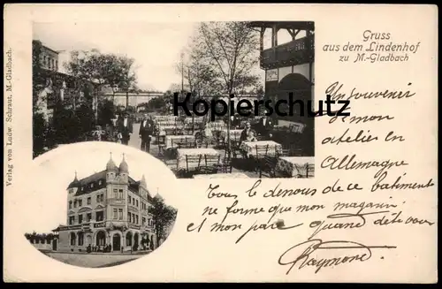 ALTE POSTKARTE GRUSS AUS DEM LINDENHOF ZU M.-GLADBACH MÖNCHENGLADBACH cpa postcard AK Ansichtskarte