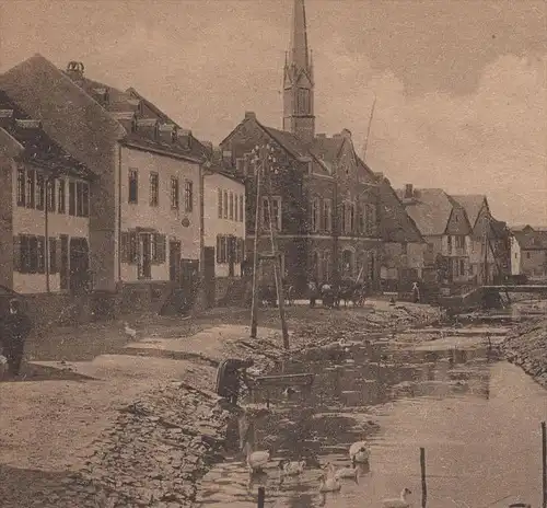 ALTE POSTKARTE MIEHLEN BACHLAUF WASSERVÖGEL 1919 NASTÄTTEN Rhein-Lahn-Kreis cpa postcard AK Ansichtskarte