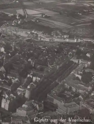 ALTE POSTKARTE GÖRLITZ AUS DER VOGELSCHAU FLUGZEUGAUFNAHME LUFTBILD Fliegeraufnahme Zgorzelec Zhorjelc AK Ansichtskarte