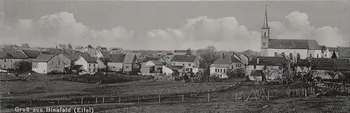 ALTE POSTKARTE GRUSS AUS BINSFELD EIFEL BEI WITTLICH GASTHAUS JAKOB FABER MOTORRAD moto motorbike Ansichtskarte cpa