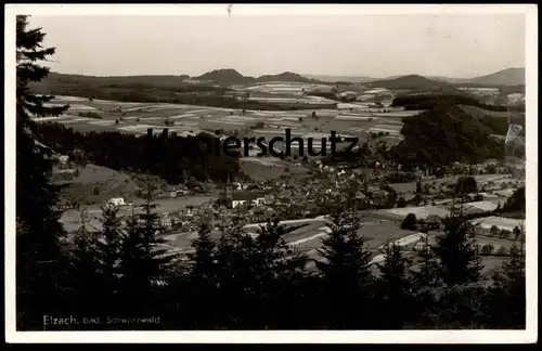 ALTE POSTKARTE ELZACH PANORAMA BADISCHER SCHWARZWALD black forest foret-noir cpa postcard AK Ansichtskarte