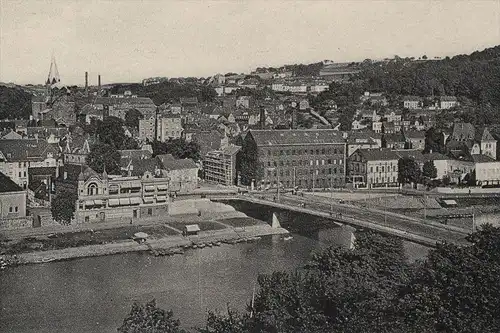 ALTE POSTKARTE ESSEN-WERDEN RUHRBRÜCKE pont bridge Brücke cpa postcard AK Ansichtskarte