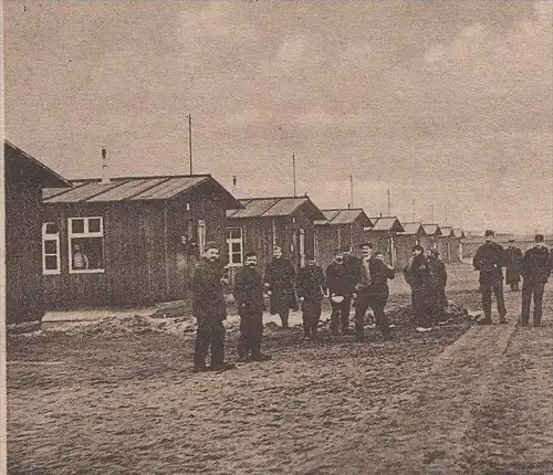 ALTE POSTKARTE LAGER DÜLMEN GRUPPE I GEFANGENE ARBEITER camp de Dülmen barracks baraque Ansichtskarte AK cpa postcard