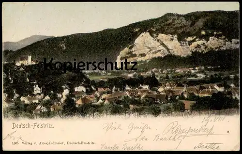 ALTE POSTKARTE DEUTSCH-FEISTRITZ 1902 PANORAMA Deutschfeistritz bei Peggau Graz Steiermark Austria AK cpa postcard