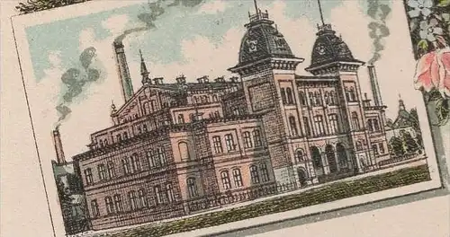 ALTE LITHO POSTKARTE GRUSS AUS MÖNCHENGLADBACH 1895 ERHOLUNG KAISERBAD M.GLADBACH cpa postcard AK Ansichtskarte