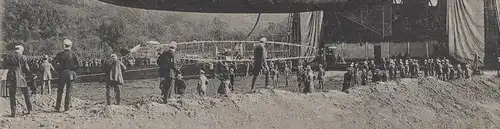 ALTE POSTKARTE LUFTSCHIFF-HALLE LEICHLINGEN BALLON RHEINISCHE MOTOR-LUFTSCHIFF-GESELLSCHAFT ZEPPELIN Airship dirigeable