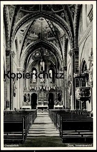 ALTE POSTKARTE OSNABRÜCK DOM INNENANSICHT KIRCHE church église AK Ansichtskarte cpa postcard