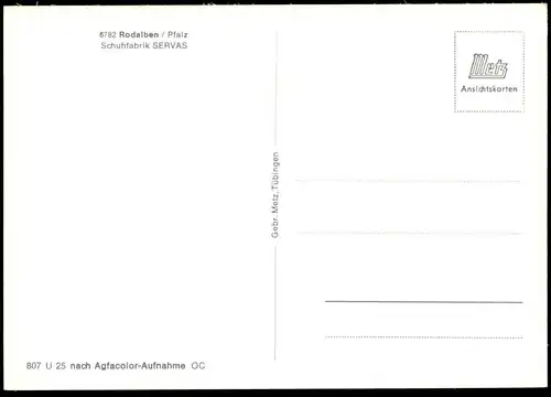 ÄLTERE POSTKARTE RODALBEN PFALZ SCHUHFABRIK SERVAS shoe factory fabrique de chaussures Schuhe Schuh Ansichtskarte cpa