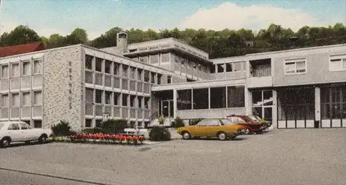 ÄLTERE POSTKARTE THALEISCHWEILER-FRÖSCHEN THALFRÖSCHEN KREIS PIRMASENS ORTSPARTIE PANORAMA KIRCHPARTIE Opel Bahn Waggon