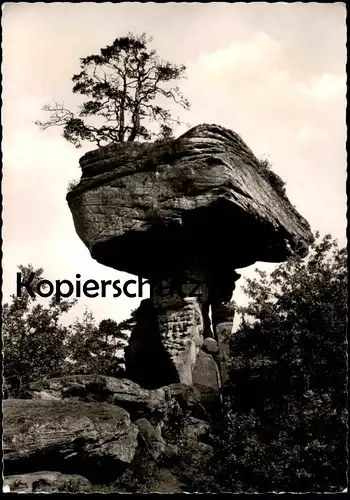 ÄLTERE POSTKARTE PIRMASENS PFALZ TEUFELSTISCH Felsformation Felsen Fels AK Ansichtskarte cpa postcard