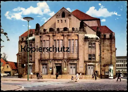 ÄLTERE POSTKARTE OSNABRÜCK STADTTHEATER THEATER ZEBRASTREIFEN theatre AK Ansichtskarte cpa postcard