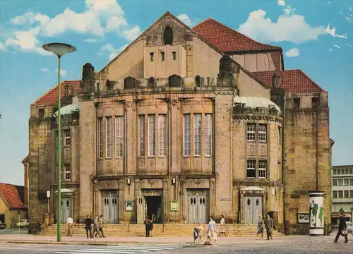 ÄLTERE POSTKARTE OSNABRÜCK STADTTHEATER THEATER ZEBRASTREIFEN theatre AK Ansichtskarte cpa postcard