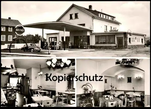 ALTE POSTKARTE HERDORF SIEG RASTHOF & GROSSTANKSTELLE RHEINPREUSSEN TANKSTELLE DAADEN filling petrol station de service