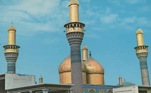 ÄLTERE POSTKARTE GREETINGS FROM IRAQ IRAK SAMARRA GOLDEN MOSQUE Goldene Moschee cpa postcard Ansichtskarte AK
