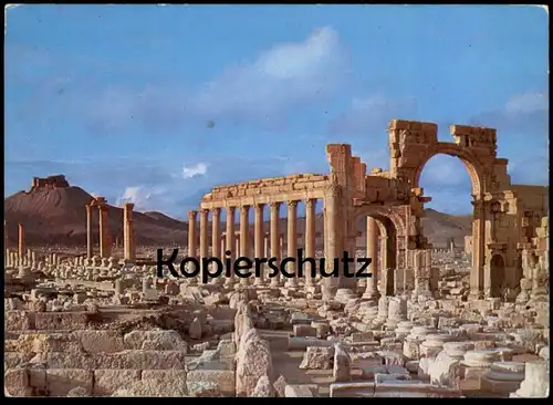 ÄLTERE POSTKARTE PALMYRE GREAT COLONNADE Palmyra Tadmur Syrie Syria Syrien cpa postcard AK Ansichtskarte